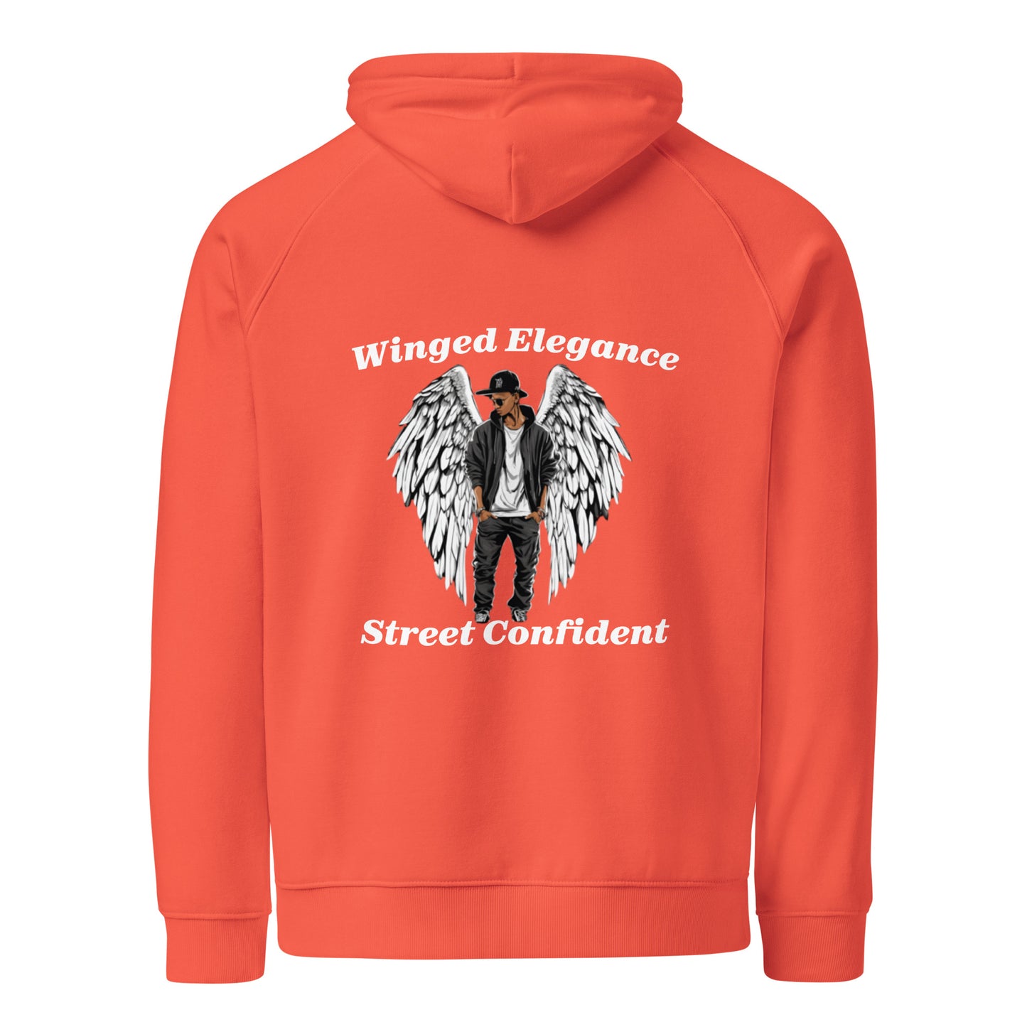 Unisex eco hoodie: Print (DTG/EMBROIDERY) Winged Elegance"