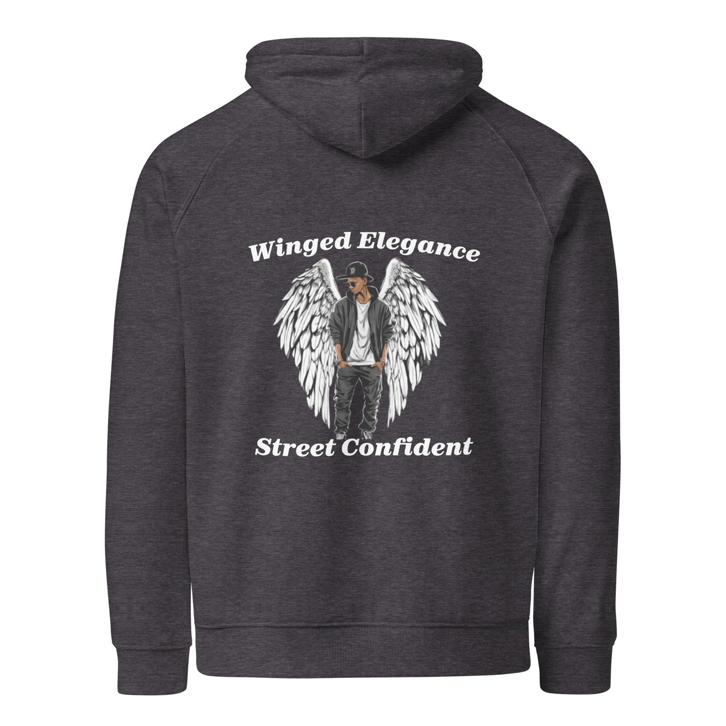 Unisex eco hoodie: Print (DTG/EMBROIDERY) Winged Elegance"