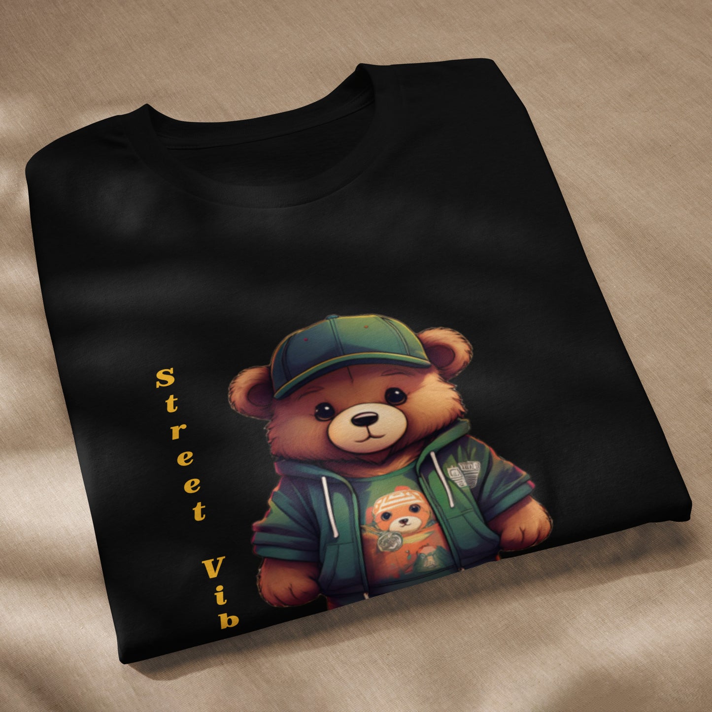 Unisex eco t-shirt: Print (DTG) Cool Teddy Bear "Street Vibes Soft Touch"