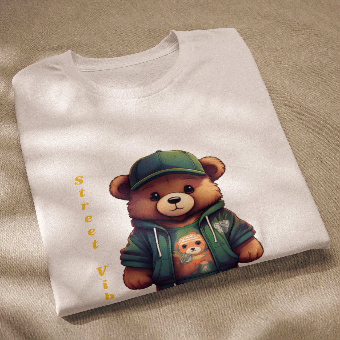 Unisex eco t-shirt: Print (DTG) Cool Teddy Bear "Street Vibes Soft Touch"